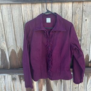 Vintage Westbound Western Tux-like Ruffled button up Shirt size large